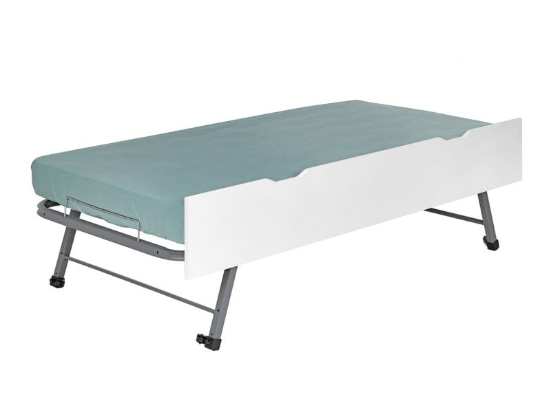 Sommier gigogne, hauteur matelas maximum 16 cm.