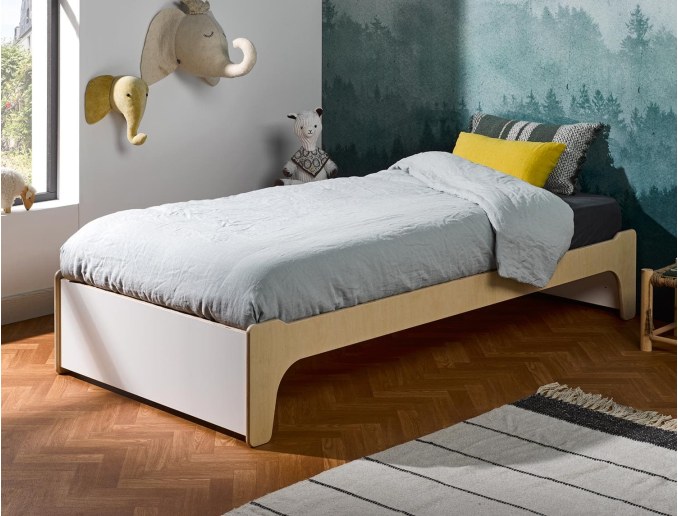 Umkehrbares Kinderbett 90x190 Bodenbett Made in France
