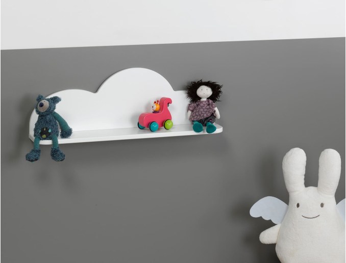 Witte Wolk Wandplank wanddecoratie
