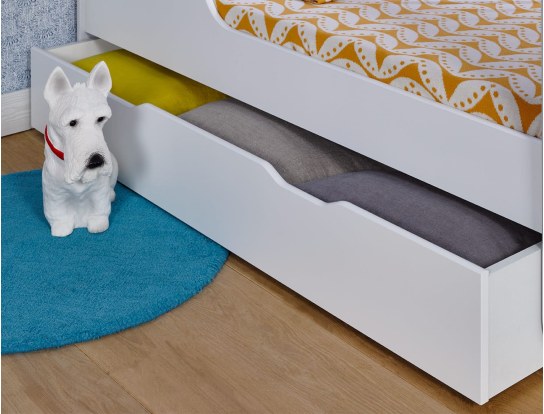 White Madrid baby bed drawer
