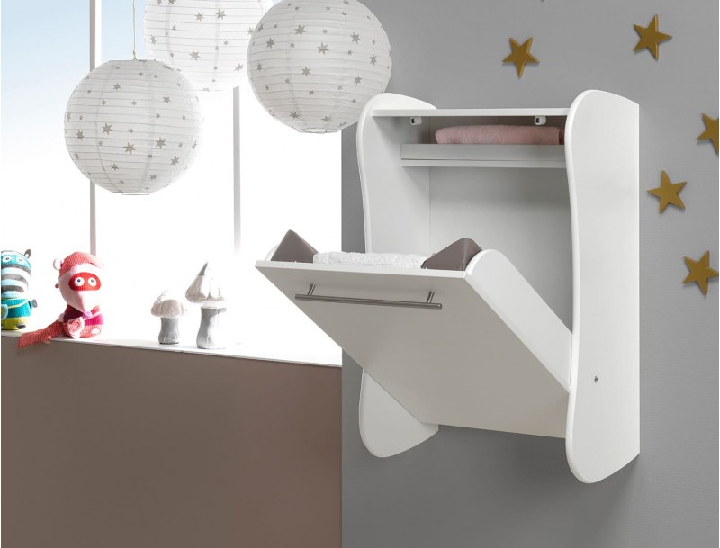 Fasciatoio da parete Bianco con dispositivi di sicurezza