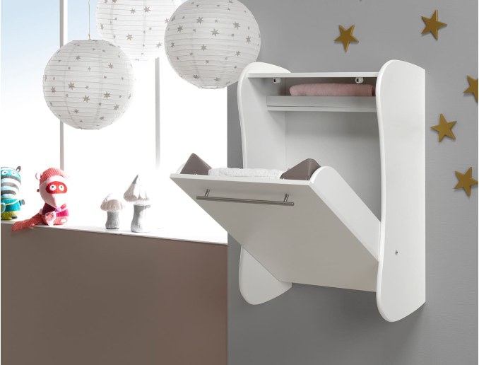 Cambiador de pared Blanco seguro