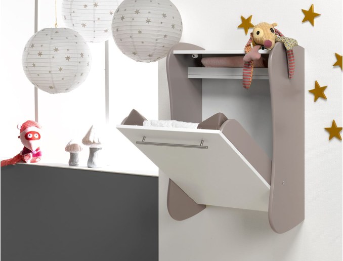 Cambiador de pared Flore Lin seguro