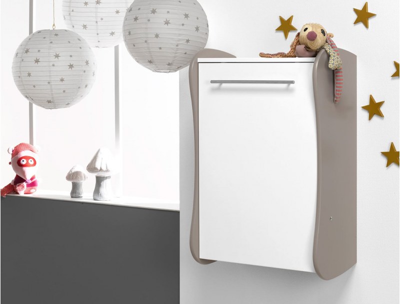 Wandverschoontafel linnen en wit