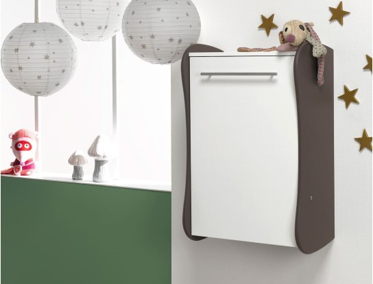 Changing table - Taupe Flore wall-mounted changing table