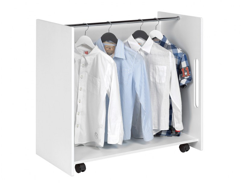 Kinderkleiderschrank Plume Weiß