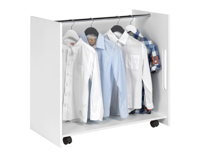 Kinderkleiderschrank Plume Weiß