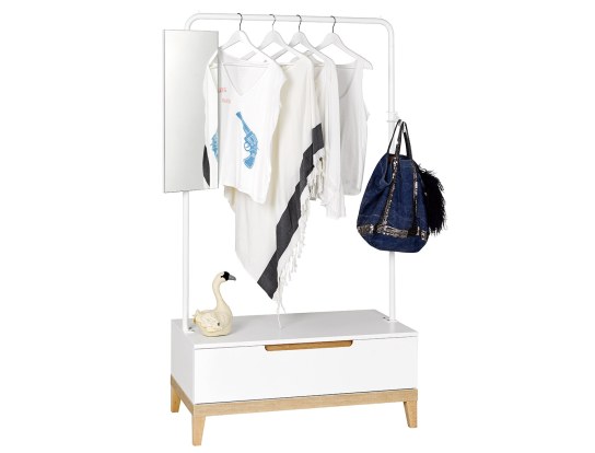 Perchero Evidence Blanco y madera