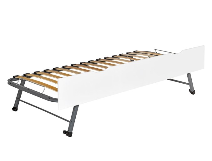 Tiroir gigogne lit enfant 90x200 Opale en pin blanc