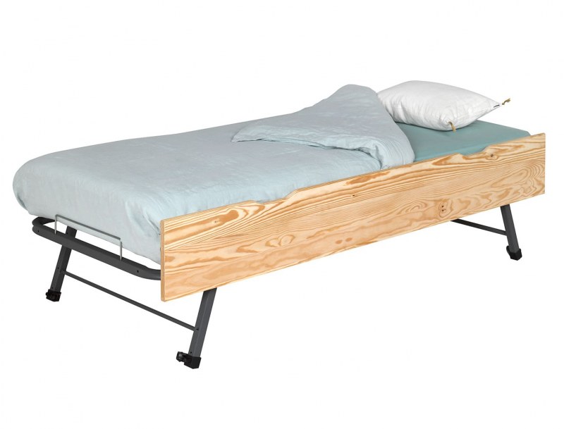 Lade Melbourne onderschuifbed 90x200 Naturel Den. Matras niet inbegrepen.