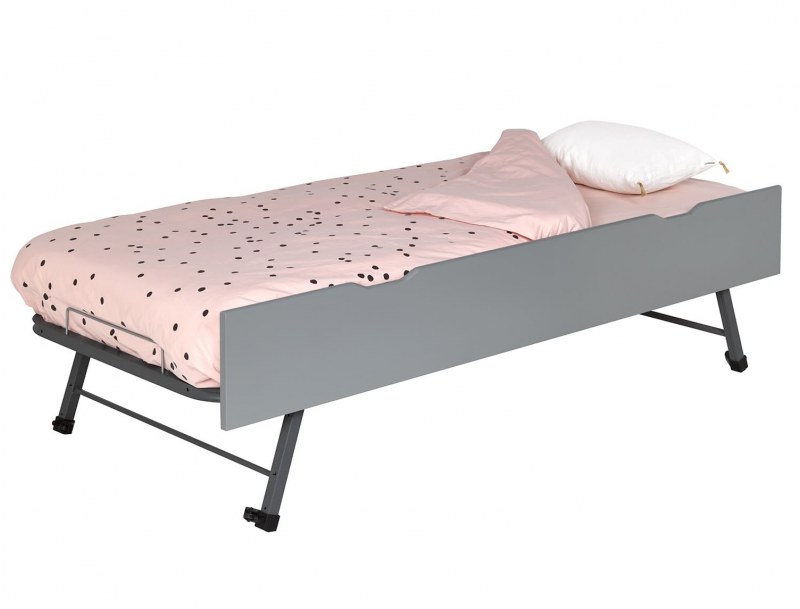 Cassetto estraibile Melbourne per letto per bambini Opale 90x200 grigio flanella. Materasso non incluso.