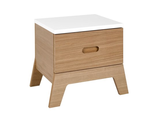 Children's furniture - Archipel White & Oak kids bedside table