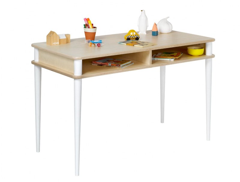 Design-Schreibtisch Natura Holz & Weiß