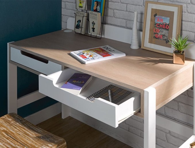 Bureau enfant Nomade avec deux tiroirs
