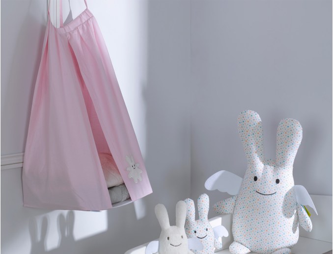 Windeltasche Engel Hase rosa
