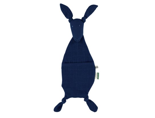 Doudou attache tétine Kangourou Bleu Marine