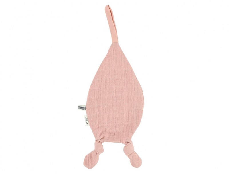 Roze knuffeldoekje met speenkoord