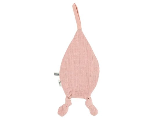 Roze knuffeldoekje met speenkoord