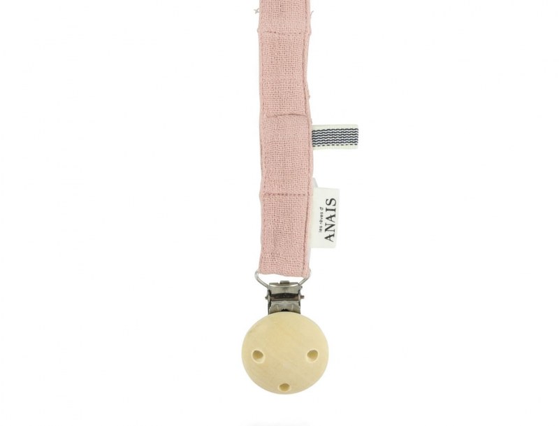 Roze stoffen speenclip