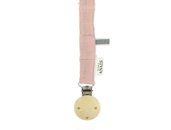 Roze stoffen speenclip