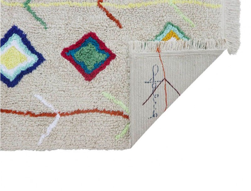 Pequeña alfombra suave con diseños