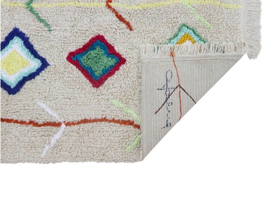 Pequeña alfombra suave con diseños