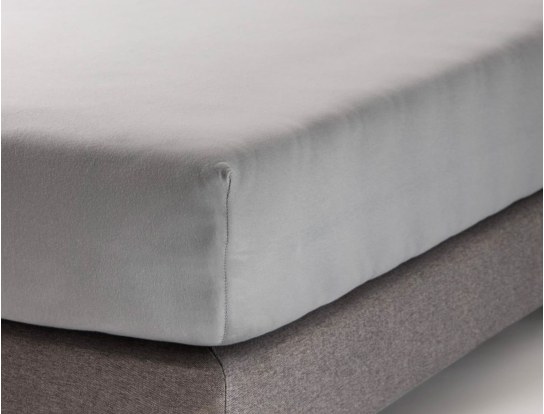 Drap housse Gris Clair 90x200 en 100% coton