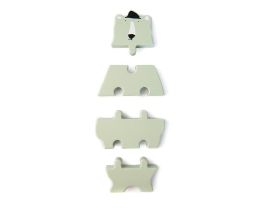 Sea green Polar Bear wooden puzzle