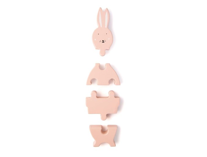 Puzzle en Bois Lapin Rose