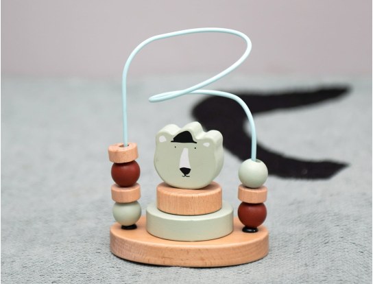 Mr Bear wooden bead maze for toddler
