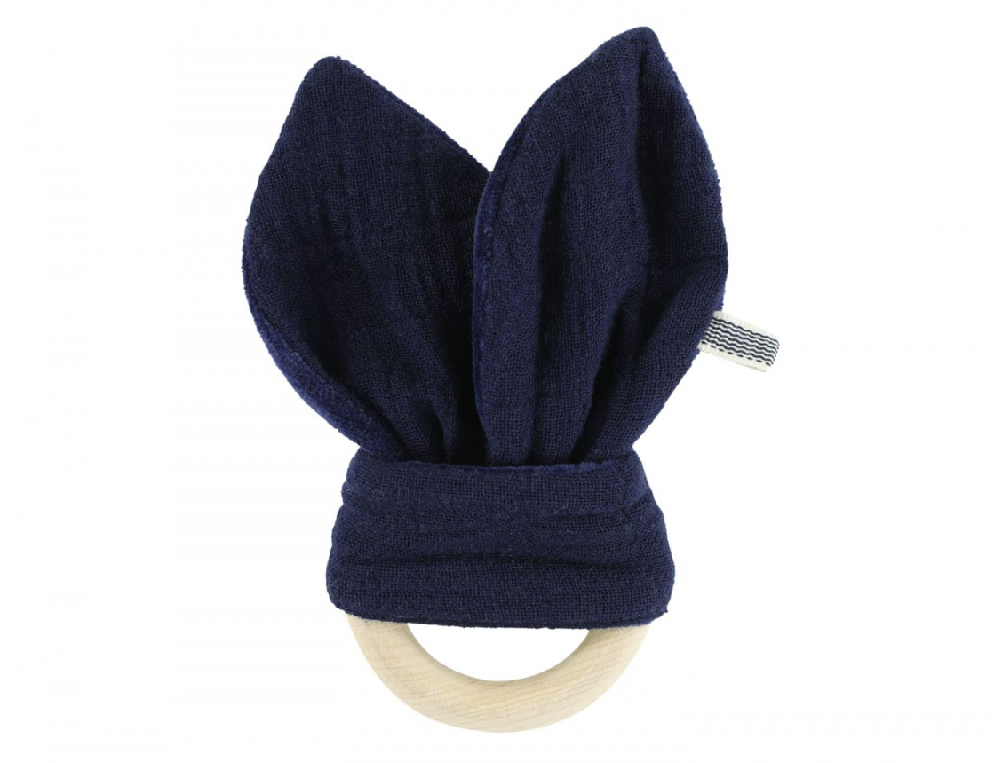 Anello dentizione in legno Blu Navy