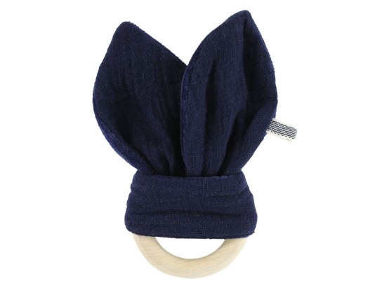Anello dentizione in legno Blu Navy