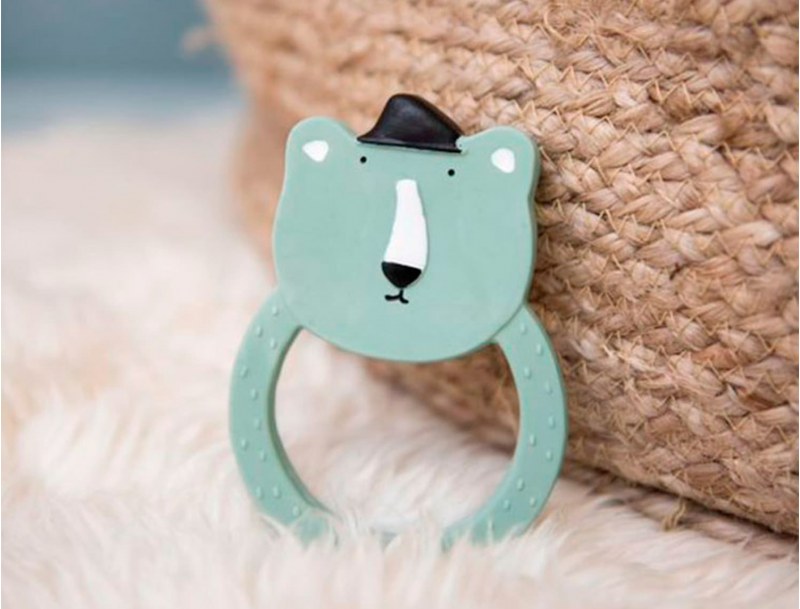 Natural rubber teething ring