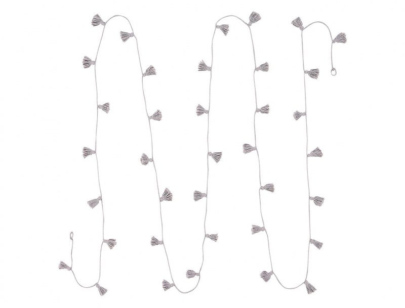 Graue Pompons