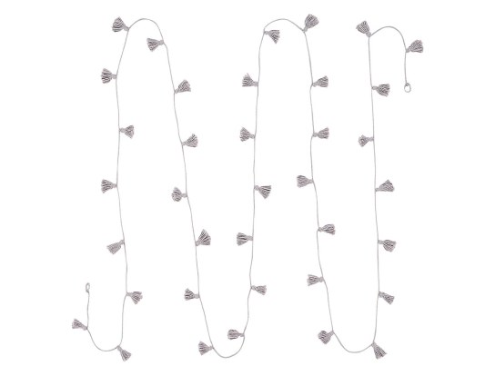 Graue Pompons