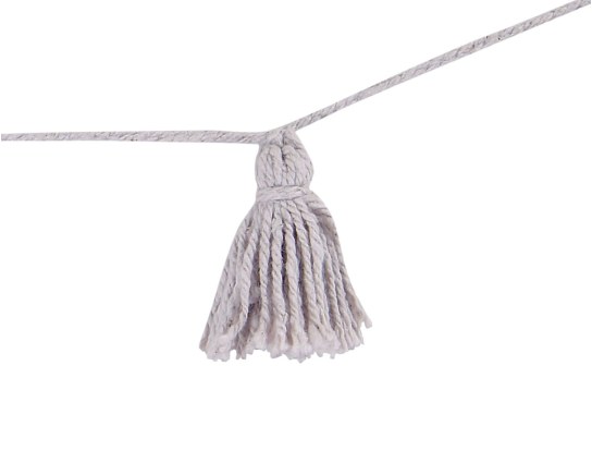 Dekorative Girlande - Pompon-Girlande Grau
