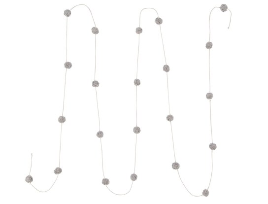 Decoratieve slinger - Grijze decoratieve bollenslinger