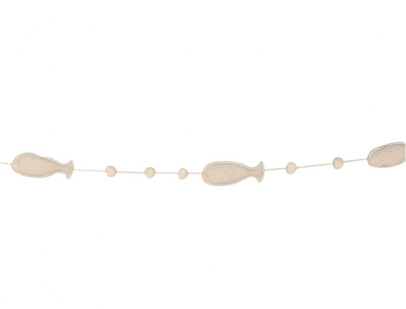 Dekorative Girlande weiße Fische
