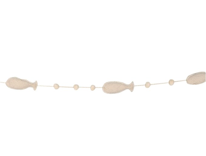 Dekorative Girlande weiße Fische