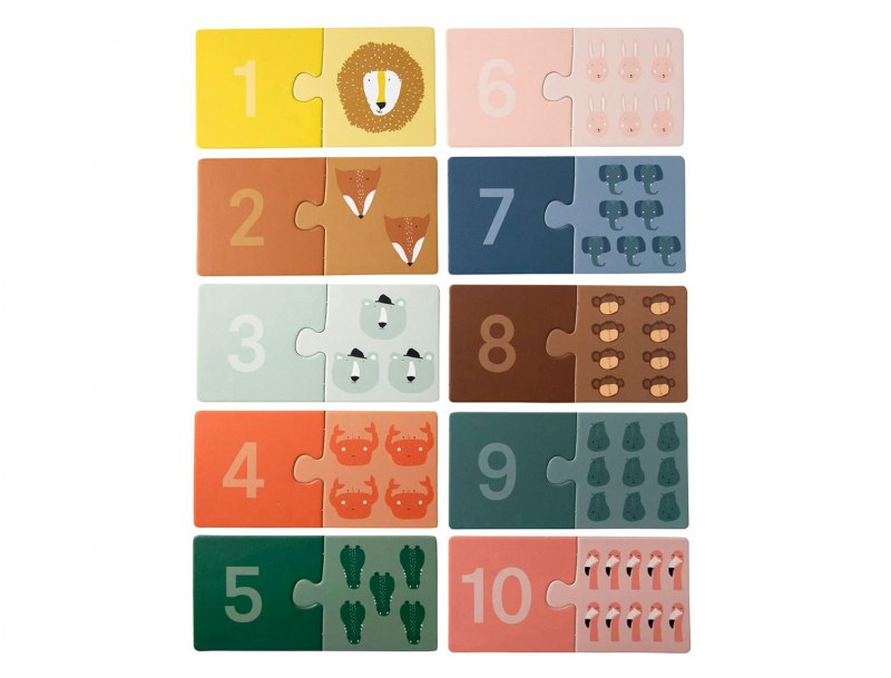Puzzles d'apprentissage à forme d'animaux pour enfant.