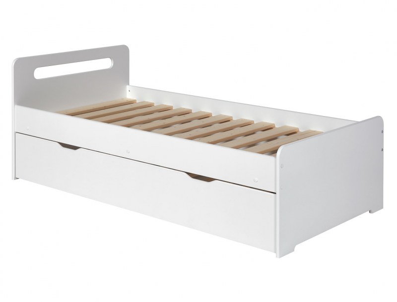Letto estraibile - Letto estraibile per bambini Feroe Bianco 90x190