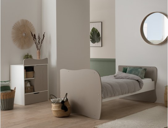 Combi babybed - Uitbreidbaar combi babybed Belem Linnen & Wit