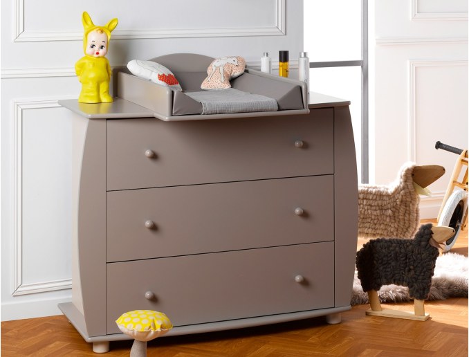 Muebles y almacenamiento para bebé - copia de cómoda para bebé Médéa arena y lino