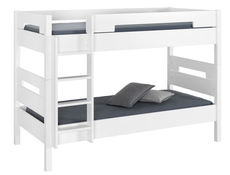 Children's bed - Milo White bunk bed 90x190 cm