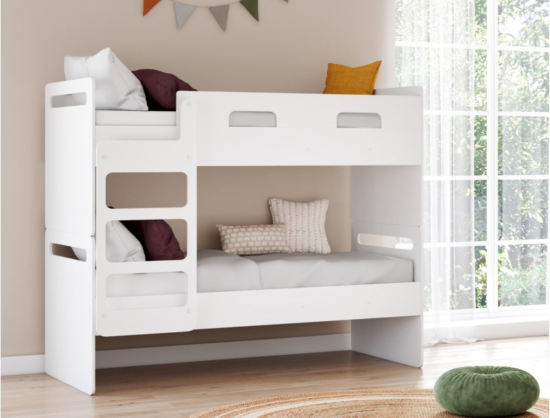 White separable 90x190 bunk bed