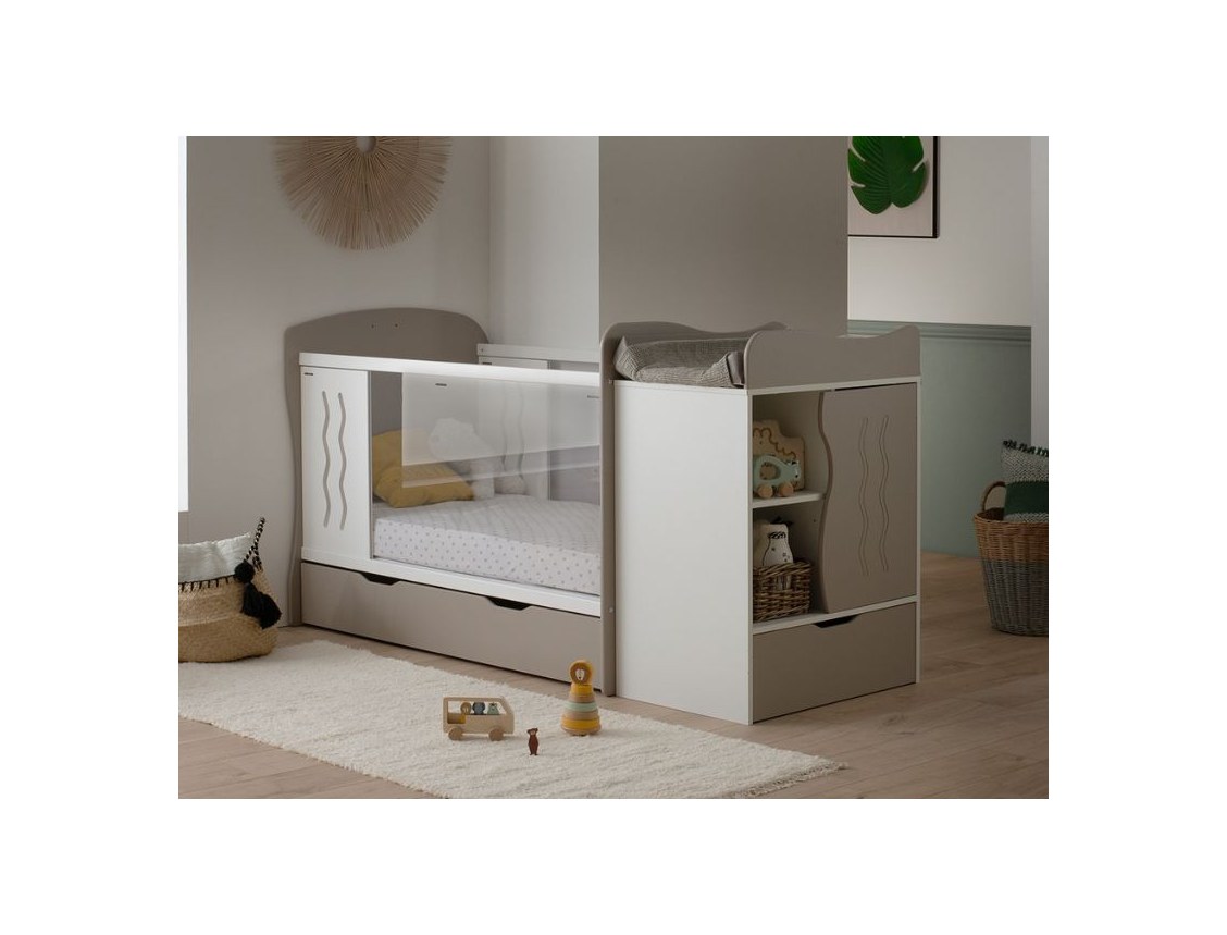 Complete babykamer - Groeiende babykamer Belem Lin & Wit + Lade & Matras
