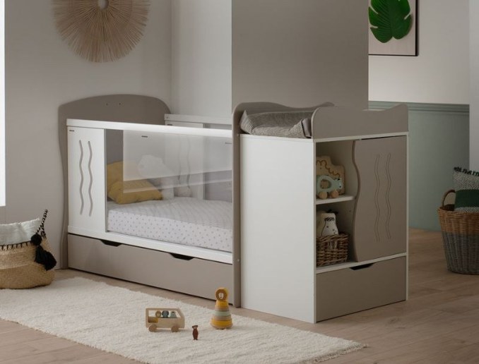 Complete babykamer - Groeiende babykamer Belem Lin & Wit + Lade & Matras