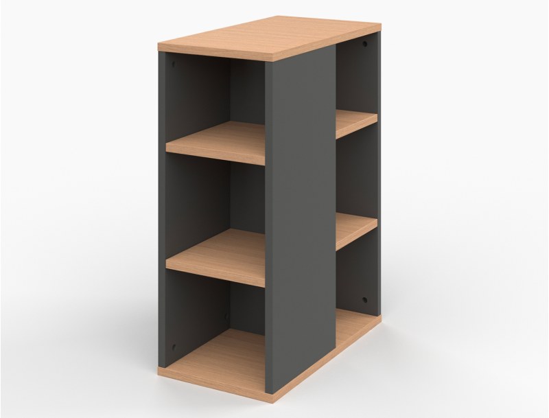 New Milo wood and anthracite desk cabinet