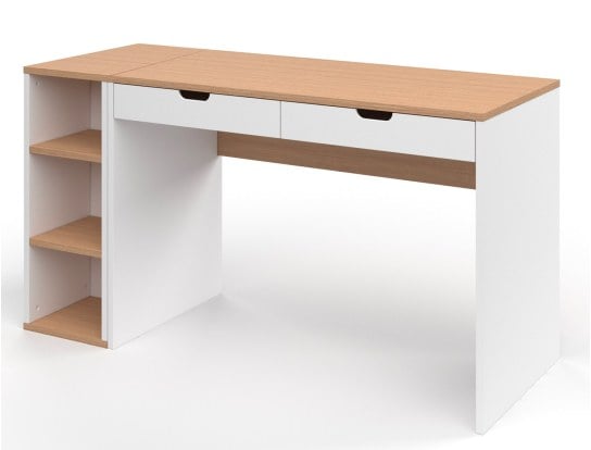 Escritorio infantil - Escritorio Blanco y Madera con cajonera MILOR