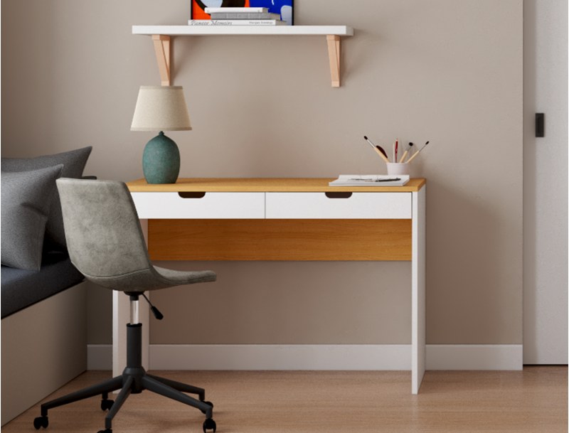 Escritorio Blanco y Madera MILO